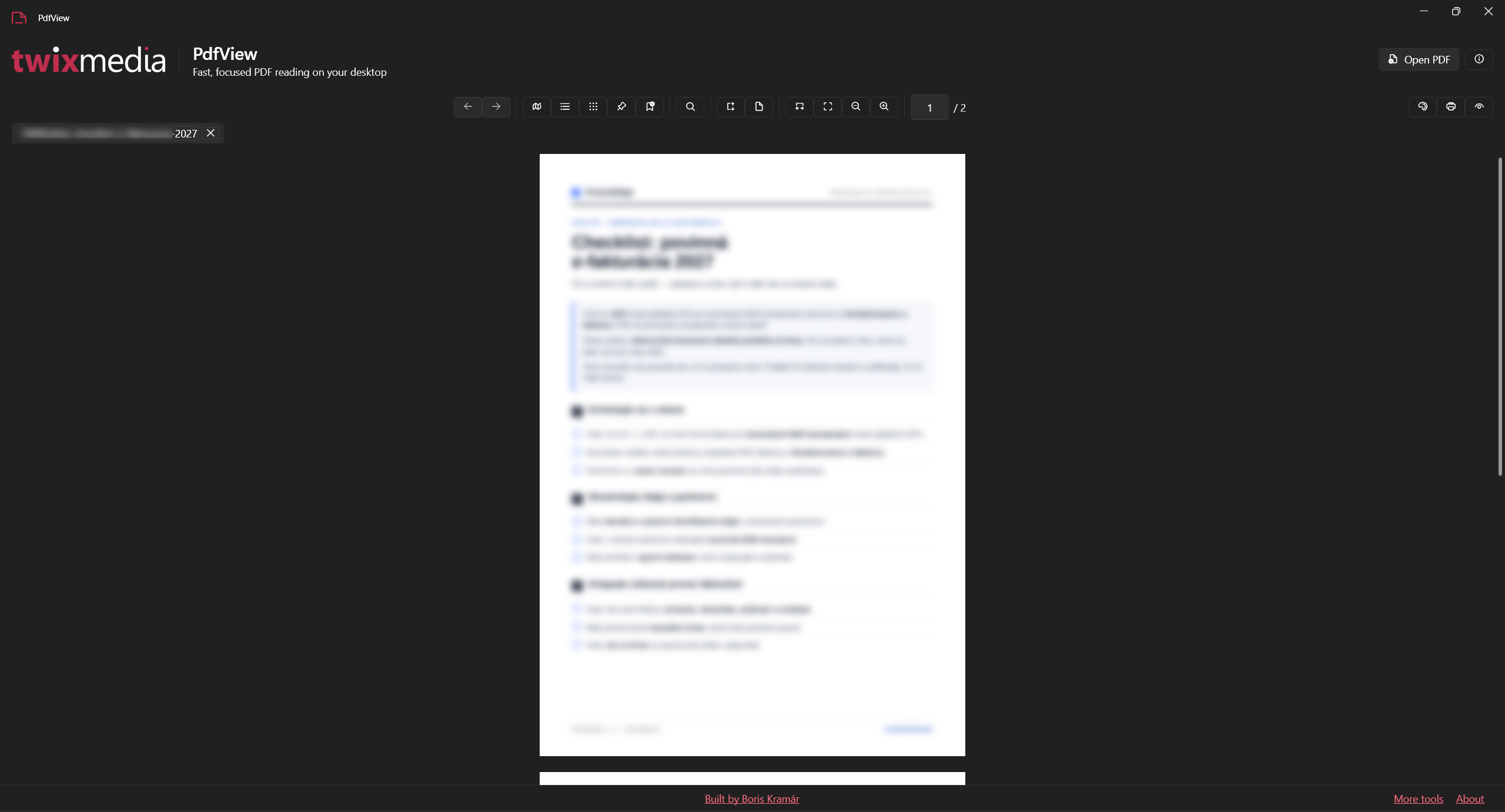PdfView desktop window — focused PDF reader with reference graph navigation
